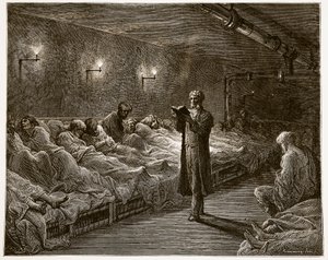 Lecteur de la Bible dans un refuge de nuit, de 